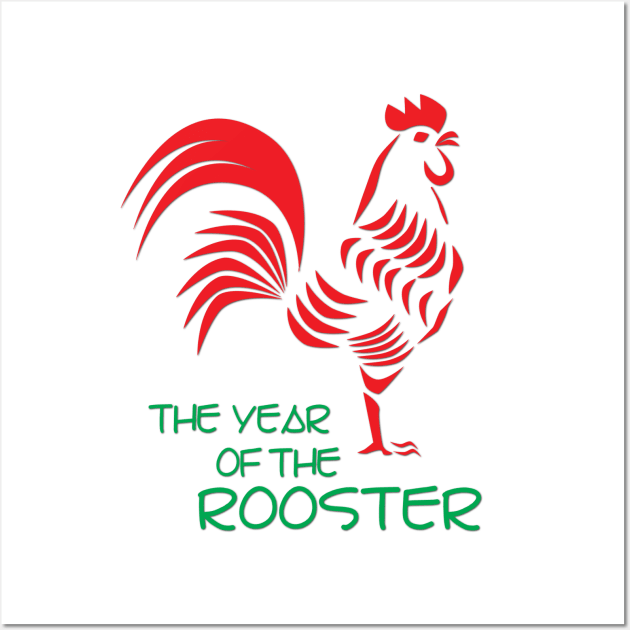 The Year of the Rooster Wall Art by Verl